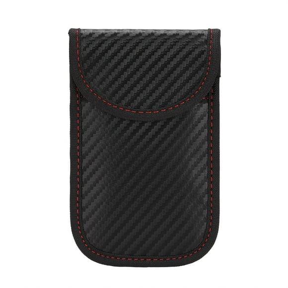 CNKOO Universal Carbon-Fiber Faraday Pouch for Car Keys RFID Signal Blocker Key Fob Protector Case Anti-Theft Faraday Bag with Strong Signal Shielding for Keyless Entry and Smart Keys