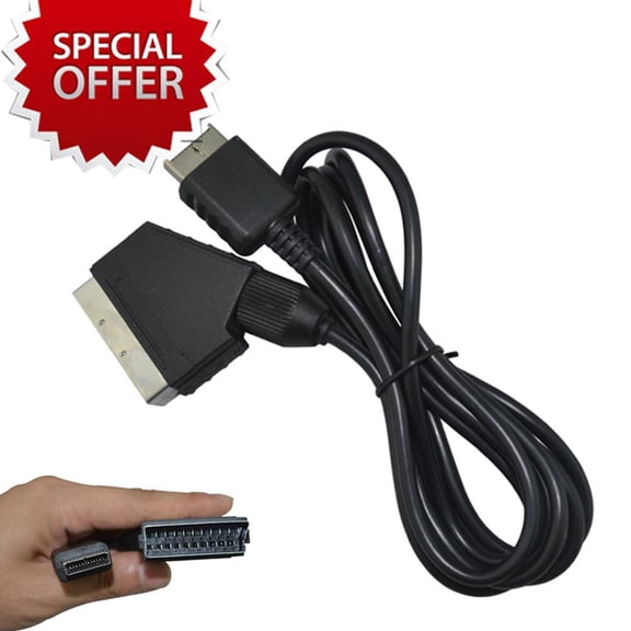FOR Scart Cable AV Audio Video Cord for playstaion 2 3 for PS2 for PS3 Slim