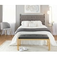 thumbnail image 6 of Braided Matisse Queen Size Headboard in Black Metal and Grey Fabric by LumiSource, 6 of 7