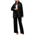 thumbnail image 2 of Puntoco Moda Mujer Casual Sólido Manga Larga Pantalones Largos Cuello Vuelto Blusas Conjuntos Liquidación Puntoco Puntoco-834, 2 of 6