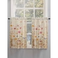 thumbnail image 3 of Kitchen Curtains 54 Inches length, Pastoral Vintage Botanical Window Treatment Curtain Drapes, Spring Summer Floral Decorative Window Curtains for Bedroom Cafe, 52"x54", 2 Panels, 3 of 7