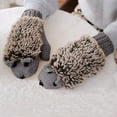 thumbnail image 1 of XZNGL Cartoon Hedgehog Wool Double Layer Thermal Insulation with Finger Weave Gloves, 1 of 7