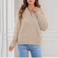 thumbnail image 2 of Sweaters for Women Suitable Fall and Winter Comfortable and resistant to pilling Brown M Womens Sweaters, 2 of 5