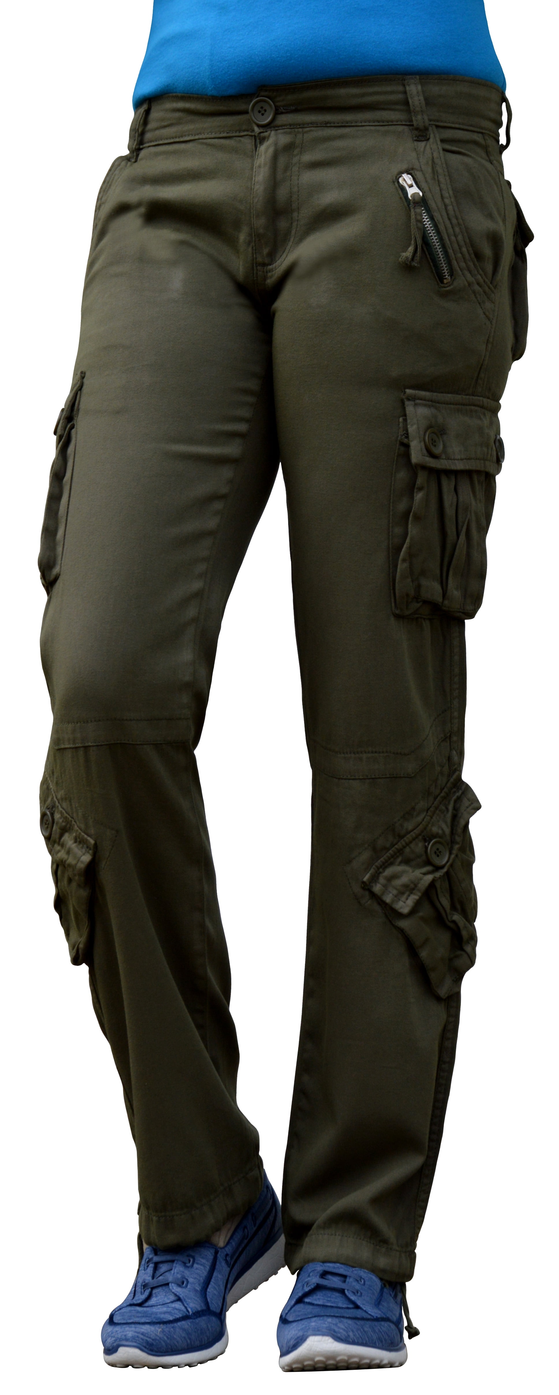 Skylinewears Women’s Casual Cargo Pants Utility Military Pants Trousers ...