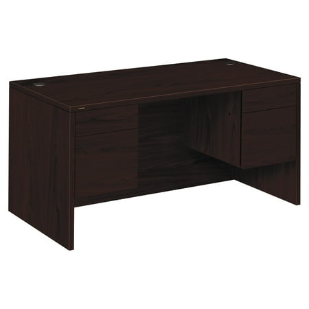 The HON COMPANY HON10573NN Double Pedestal Desk Rectangle Top 60 in. x 30 in. x 29- 2 in. Mahogany