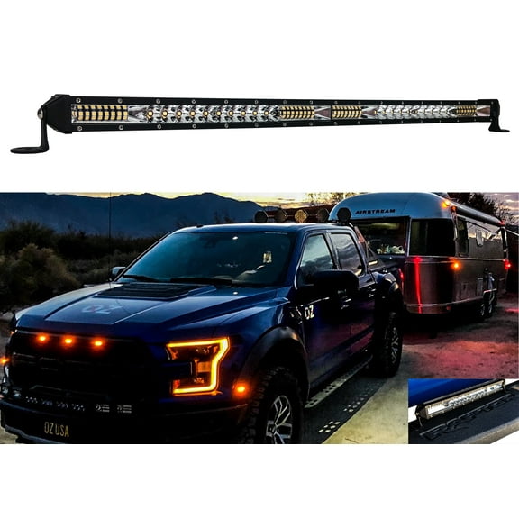 OZ-USA 20" High Output Osram LED Mini Light Bar Spot Flood Combo Beam for Off Road Truck Trailer UTV RV Camper