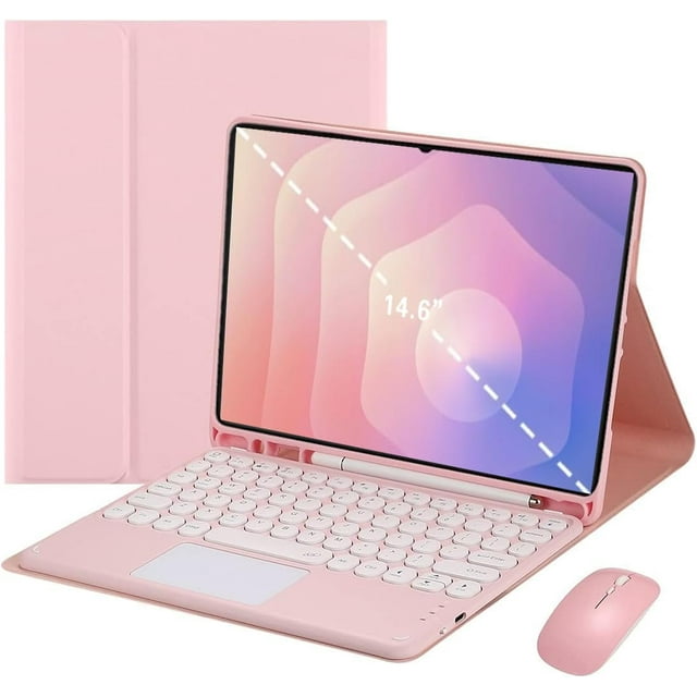 Funda con teclado táctil para Samsung Galaxy Tab S11 Ultra (14.6 pulgadas) Modelo 2025 (SM-X930/SM-X936B), con mouse, teclado Bluetooth táctil desmontable magnéticamente