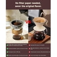 thumbnail image 4 of RVKXHD Pour Over Coffee Maker Set with Reusable Microporous Ceramic Coffee Filter, 4.09x4.92x2.36 Inch, No Paper Filters Needed, Heat-Resistant Handle Borosilicate Glass Coffee Pot, 4 of 9