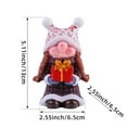 thumbnail image 3 of Hand Painted Resin Christmas Gnome Ornament | Desktop Elf Statue for Mantel Bookshelf Collectible Keepsake Holiday Home Decoration Gift(B), 3 of 6