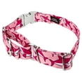 thumbnail image 3 of Country Brook Petz® Pink Sharks Martingale Dog Collar with Premium Buckle, Medium, 3 of 5