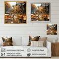 thumbnail image 4 of Designart "Gilded Gears Bike II" Bicycle Picture Framed Canvas Wall Art, 4 of 5