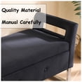 thumbnail image 6 of HIUU 67.9” End of Bed Storage Bench King Size,Black Velvet Ottoman Bench for Bedroom & Entryway,Soft Ottoman Seat with Hidden Storage Compartment, 6 of 9