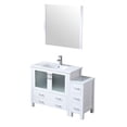 thumbnail image 2 of Volez 48 in W Single Vanity with Side Cabinet, Ceramic Top, Faucet Set, and 34 in Mirror, 2 of 6