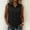 Black women's sleeveless button down blouse a1, variant on Women's Summer Sleeveless Button Down Blouse Collared Casual Tops Solid Basic Tee Shirts Beach Vacation Fashion Clothes, Green L
