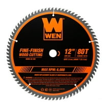 WEN 12-Inch 80-Tooth Fine-Finish Professional Woodworking Saw Blade for Miter Saws and Table Saws, BL1280