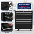 thumbnail image 5 of Garvee Tool Cart with Wheels and 6-Drawers, Portable Tool Storage Cabinet for Garage, Workshop, Black, 5 of 7