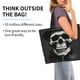 thumbnail image 2 of Balery Black White Hat Skull Bolsa Tote Estilo Estético con Cremalleras, Bolsa de Hombro, Bolsa de Compras Grande y Plegable, 2 of 8