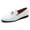 White, variant on Santimon Mens Loafers Metallic Glitter Slip-on Smoking Shoes Moccasins Leather Dress Shoes White 9 US