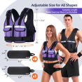 thumbnail image 4 of Adjustable Weighted Vest Weights Set lbs/lbs Body Weight Vests Fast Adjust Running Vest for Men Women Gym Home Workout Fitness Strength Training Removable, 4 of 8