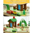 thumbnail image 4 of Sainsmart Jr. Ensemble de Train pour Tout-Petits, Cabane en Rondins Portable de 78 Pcs, Chemin de Fer de Table à Emporter avec Blocs de Construction pour Tout-Petits et Enfants de 3 Ans et Plus, 4 of 5