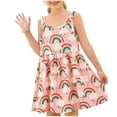 thumbnail image 2 of hengsof Girls Sleeveless Casual Comfort Dress Fashion Print Crewneck Summer Cute Loose Tank Dress for Kids Ages 2-12, 2 of 6