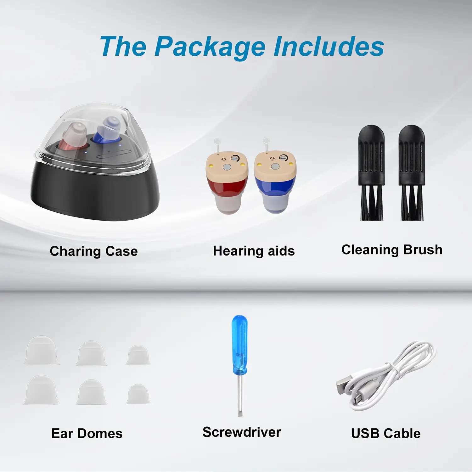 Rechargeable Hearing Aids For Seniors With Noise Canceling,Hearing Amplifier For Adults,Digital In Ear Hearing Aids, Hearing Assist Devices With Volume Control Magnetic Contact Charging Box