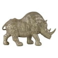 thumbnail image 1 of Urban Trends Collection: Polyresin Rhinoceros Figurine, Metallic Finish, Brown, 1 of 2