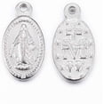 thumbnail image 2 of 5pcs Non-Tarnish 304 Stainless Steel Pendants Oval with Virgin Mary Stainless Steel color 12.5x6.5x1.5mm Hole: 1mm, 2 of 2