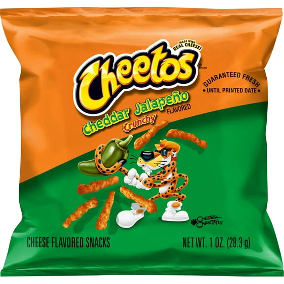 Cheetos Crunchy Cheddar Jalapeño Flavored Cheese Flavored Snacks, 1 Ounce