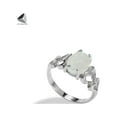 thumbnail image 3 of PULLIMORE Created Oval White Opal Rings 925 Sterling Silver Gemstone Jewelry for Womens (Size 6), 3 of 9