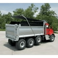 thumbnail image 2 of Electric Aluminum 4-Spring Dump Truck Tarp System with 8' x 10' Black Asphalt 18Oz Vinyl Double Pocket Dump Trailer Tarp to Prevent Load Spillage During Transportation, 2 of 6