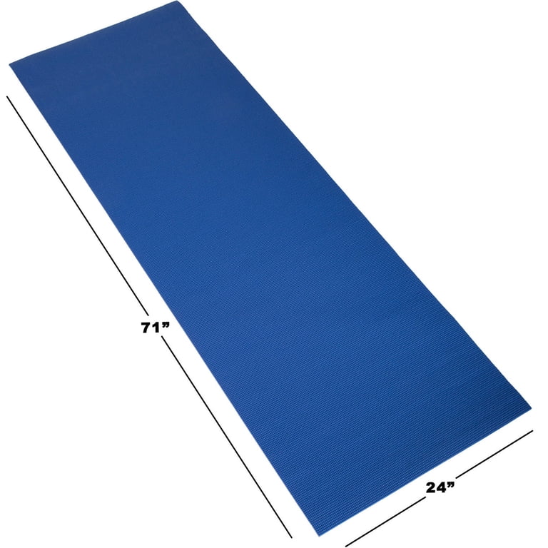 Wakeman Fitness Non Slip Yoga Mat PVC Foam 71x24 Inch with