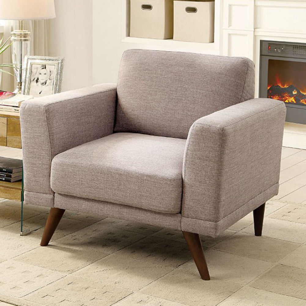 Mid-Century Modern Chair, Gray Finish - Walmart.com