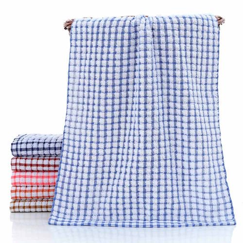 PWFE Plaid Kitchen Dish Towels Tea Towel Cotton Terry Kitchen Towels