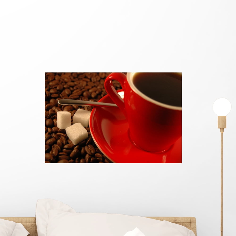 Coffee Cup Wall Mural by Wallmonkeys Peel and Stick Graphic (18 in W x