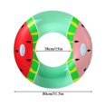 thumbnail image 3 of Summer Adult Crown Swimming Ring Portable Storage Thickened Portability Pvc Two-Color Watermelon, 3 of 3