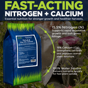 Supply Solutions Calcium Nitrate 15.5-0-0 + 19% Ca | Fast-Acting Water Soluble Fertilizer Prevents Blossom End Rot - Boosts Growth & Yield for Vegetables, Fruit, Gardens & Hydroponics (25 Pounds)