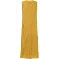 thumbnail image 5 of FASHIONWT Women Normcore Baggy Thin Summer Sleeveless Cotton Linen Kaftan Dress, 5 of 5