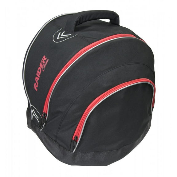 Raider, BCS-10, Elite Premium Helmet Storage Bag - Soft Fleece Lining - Black/Red