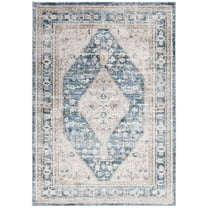 SAFAVIEH Rosewood Zander Medallion Area Rug, Ivory/Blue, 4' x 6'