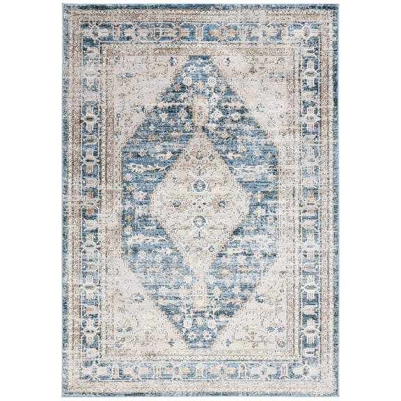 SAFAVIEH Rosewood Zander Medallion Area Rug, Ivory/Blue, 4' x 6'