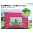 thumbnail image 3 of Quictent Privacy 8x8 Pop up Canopy tent Instant Folding Outdoor Canopy with Sidewalls Mesh Windows and Wheeled Bag Waterproof (Pink), 3 of 9