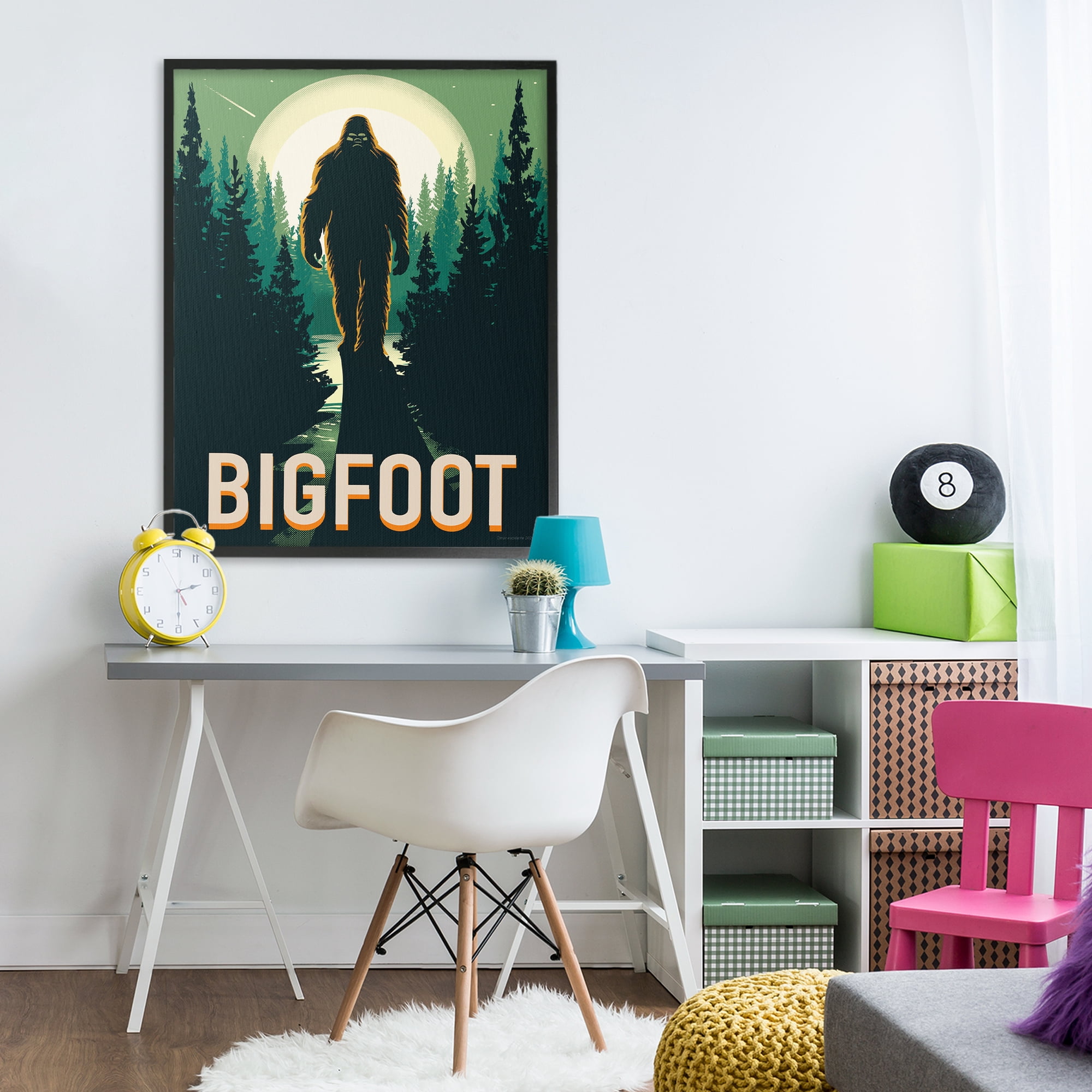 Stupell Industries Cryptid In The Woods Black Framed Giclee Art, design by Omar Escalante