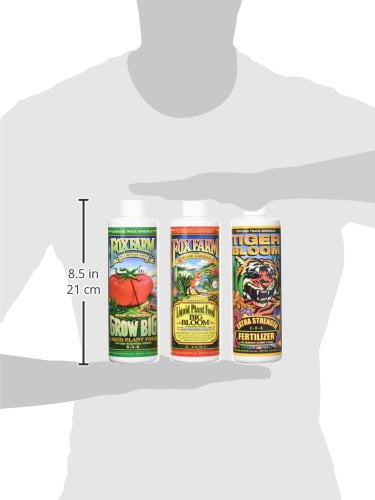 Foxfarm Liquid Nutrient Fertilizer, Grow Big, Big Bloom, Tiger Bloom Pint size, Combo Pack