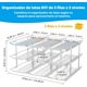 thumbnail image 2 of Organizador de latas apilable de 3 niveles para despensa, Soporte para latas de refrigerador con capacidad para 36 latas, Combinación libre y ruedas automáticas para la cocina. Transparente., 2 of 4