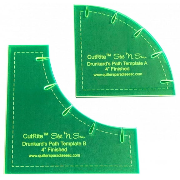 Drunkards Path Template 4in Finished