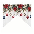 thumbnail image 2 of Szubyfq 2Pcs Christmas Window Curtains 55 x 35 Inch, Farmhouse Reusable Soft Winter Short Window Valance, Washable Curtains Swag for Living Room Bedroom Holiday Party Scene Layout Supplies, 2 of 6