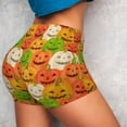 thumbnail image 4 of Goofa Cartoon Pumpkins Printed Workout Shorts Women Seamless Scrunch Butt Lifting High Waisted Gym Booty Shorts Elastic Workout Shorts-Medium, 4 of 8