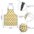 thumbnail image 3 of White Sunflower Pattern Kids Aprons for Girls and Boys,Adjustable Neck Strap Toddler Aprons for Kids Cooking Baking, 3 of 6