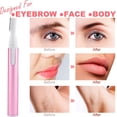 thumbnail image 5 of Electric Eyebrow Trimmer Women Epilators Facial Hair Remover for Face Neck Lips Arms Bikini-Pink, 5 of 9